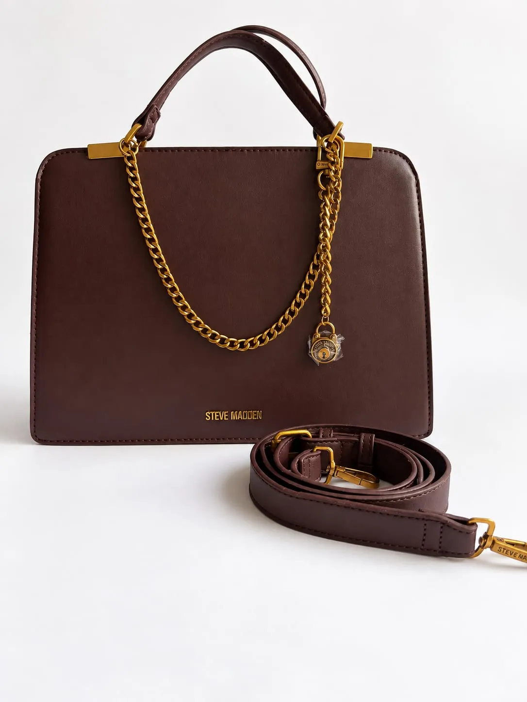 Steve Madden Burgundy Satchel